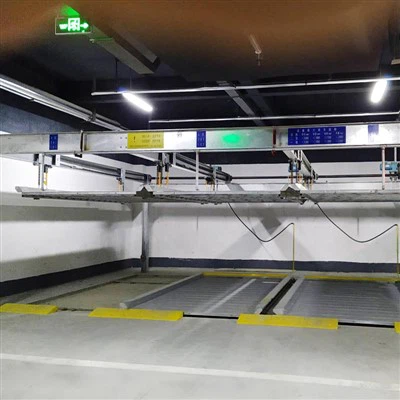 Nelja sambaga kahekihiline tõste- ja ümbersõiduparkimissüsteem